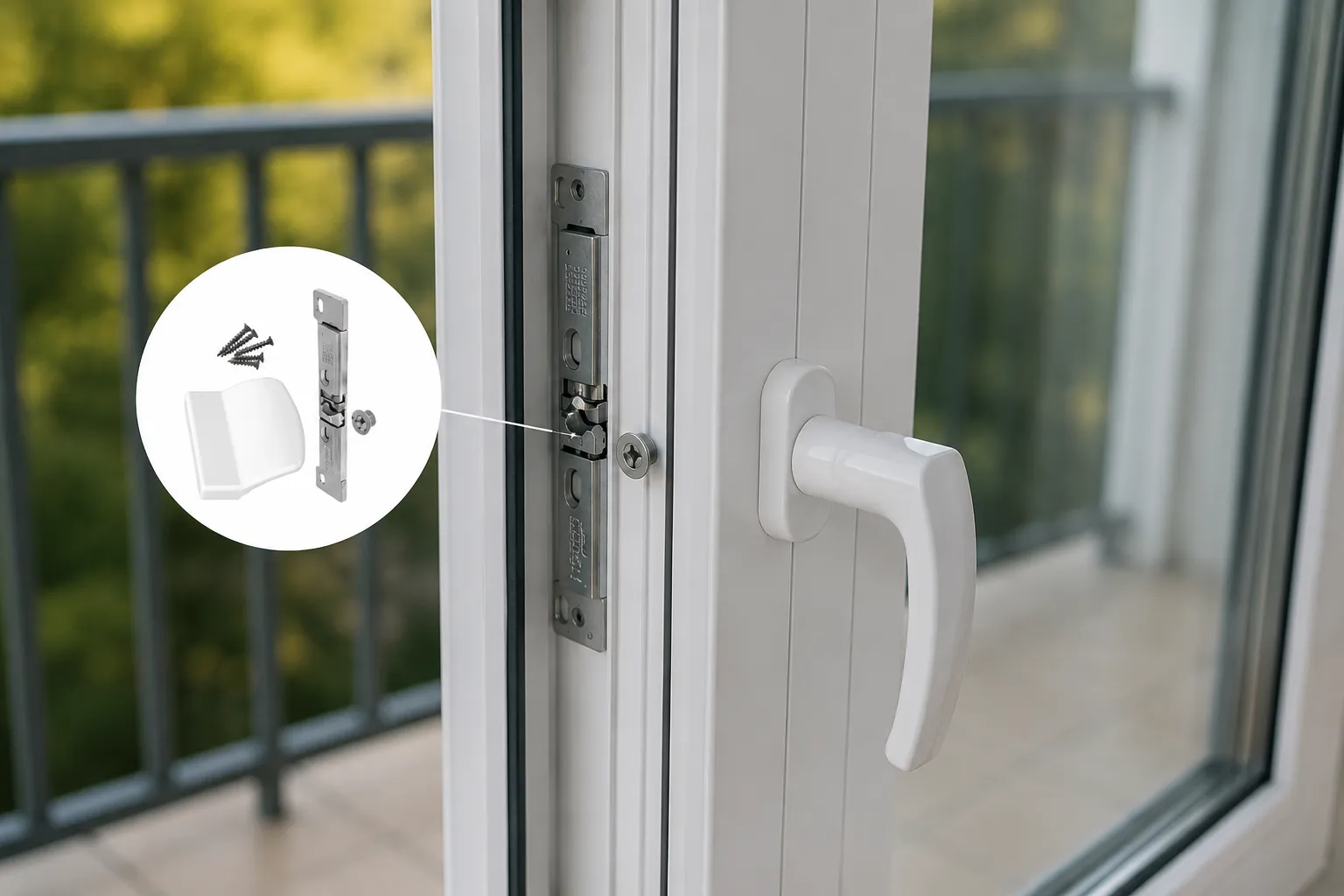 Balcony door stopper replacement