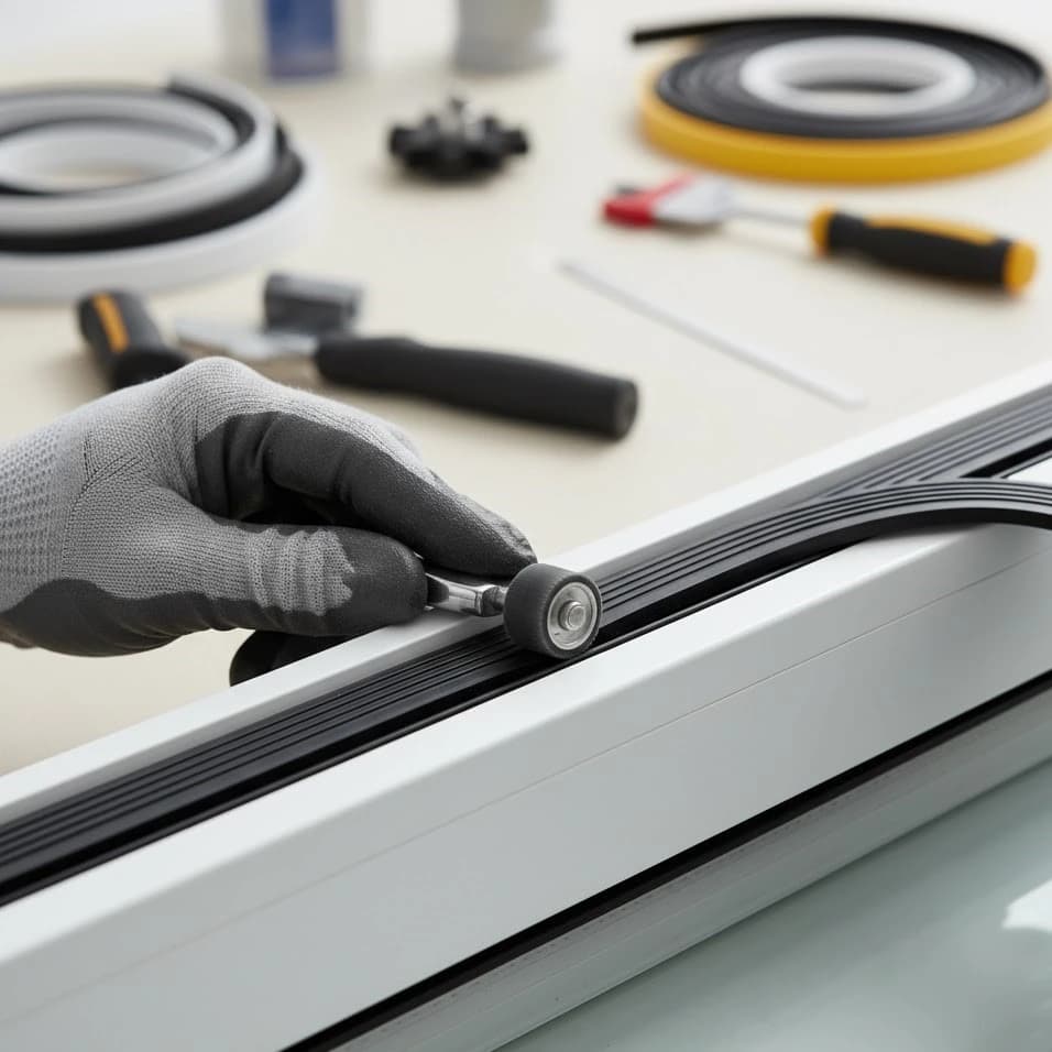 Plastikinių langų tarpinės – meistras atlieka tarpinių patikrą ir keitimą