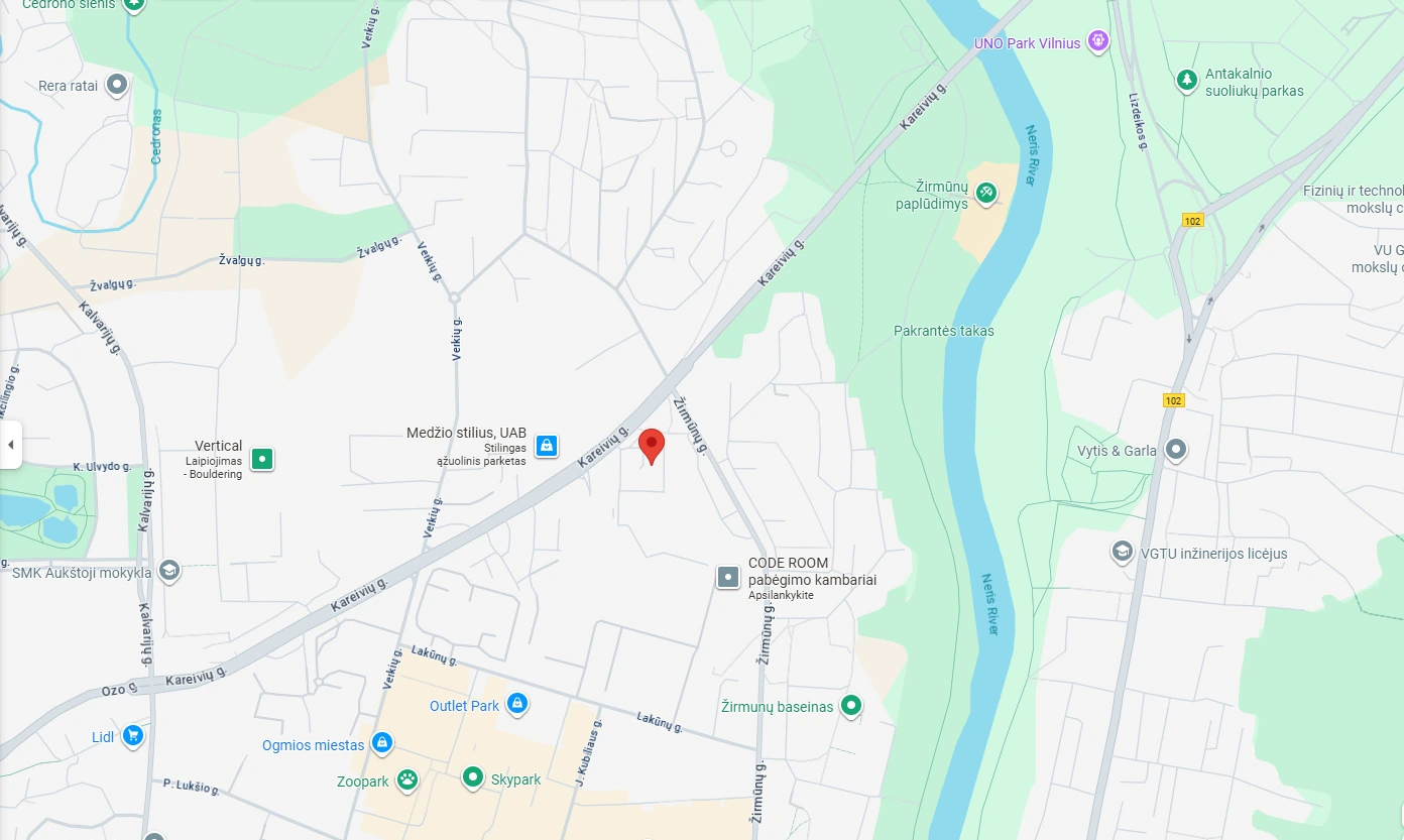 Biuro vietos žemėlapis